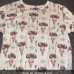 Cow skull shirt